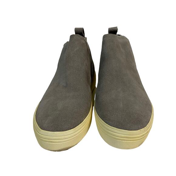 Dolce Vita Tasha Gray Leather Slip On High Top Sneaker Bootie Size 8.5 - Picture 4 of 10